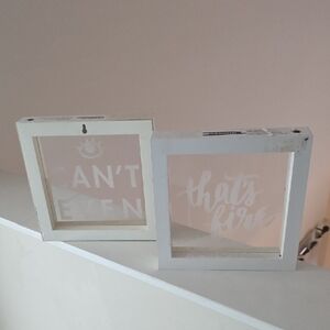 White Decorative Shadow Box Set